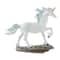 White Unicorn Figurine Blue and White 7.5" x 2.25" x 6.5"